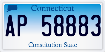 CT license plate AP58883