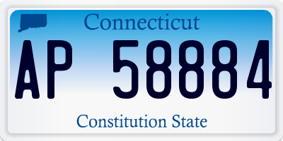 CT license plate AP58884