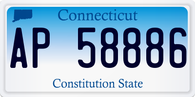 CT license plate AP58886
