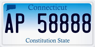 CT license plate AP58888