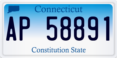 CT license plate AP58891