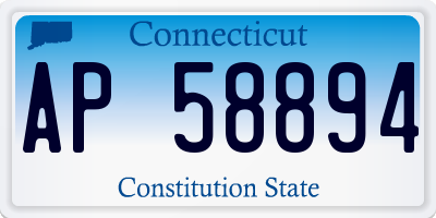CT license plate AP58894
