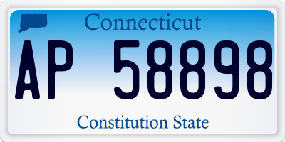 CT license plate AP58898