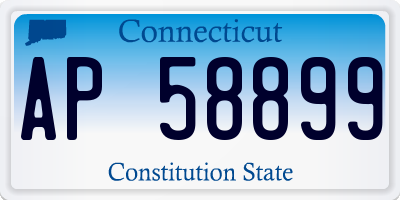 CT license plate AP58899