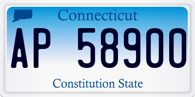 CT license plate AP58900