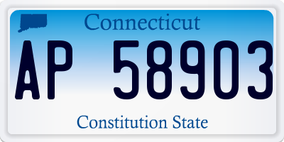 CT license plate AP58903
