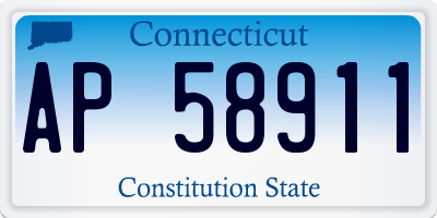 CT license plate AP58911