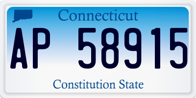 CT license plate AP58915