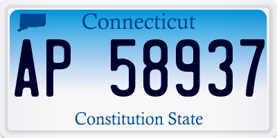 CT license plate AP58937