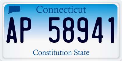 CT license plate AP58941