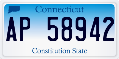 CT license plate AP58942