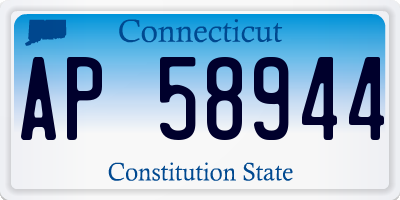 CT license plate AP58944