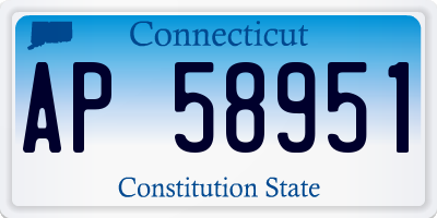 CT license plate AP58951