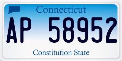 CT license plate AP58952
