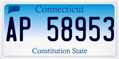 CT license plate AP58953
