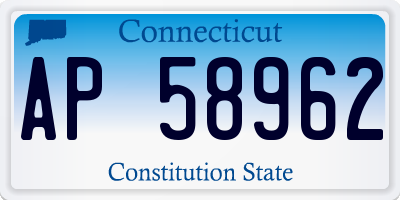 CT license plate AP58962