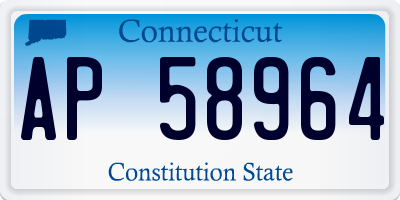 CT license plate AP58964