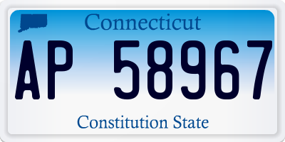 CT license plate AP58967