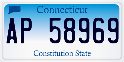 CT license plate AP58969