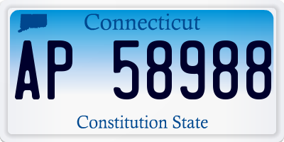 CT license plate AP58988
