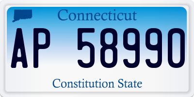 CT license plate AP58990