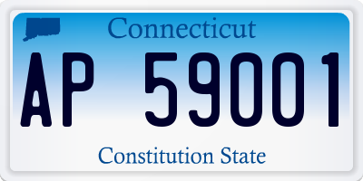 CT license plate AP59001