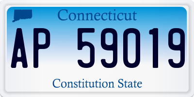 CT license plate AP59019