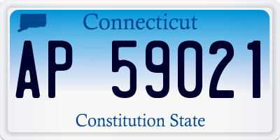 CT license plate AP59021