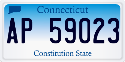 CT license plate AP59023