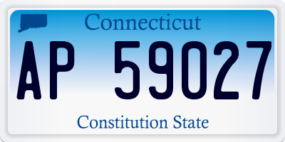 CT license plate AP59027
