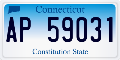 CT license plate AP59031