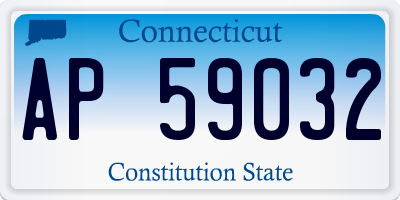 CT license plate AP59032