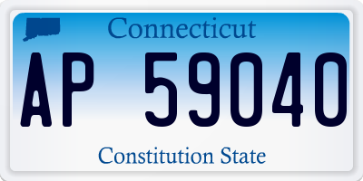 CT license plate AP59040