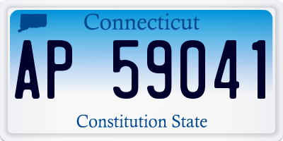 CT license plate AP59041