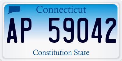 CT license plate AP59042