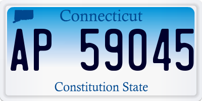 CT license plate AP59045