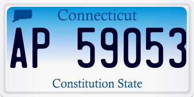 CT license plate AP59053