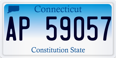 CT license plate AP59057