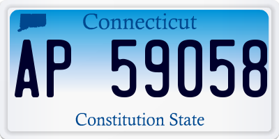 CT license plate AP59058