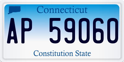 CT license plate AP59060