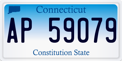 CT license plate AP59079
