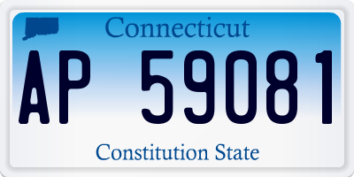 CT license plate AP59081