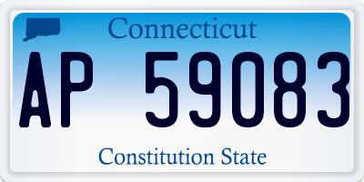 CT license plate AP59083