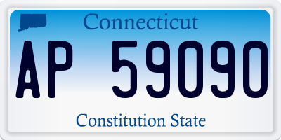CT license plate AP59090