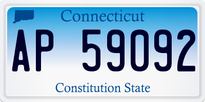 CT license plate AP59092