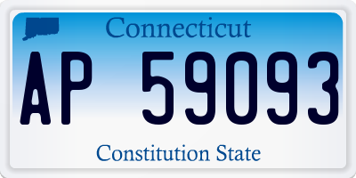 CT license plate AP59093