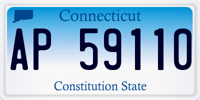 CT license plate AP59110