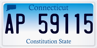 CT license plate AP59115