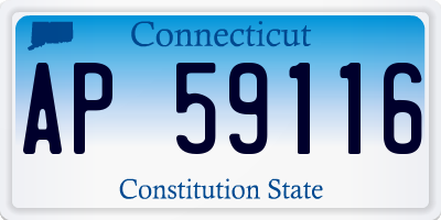 CT license plate AP59116