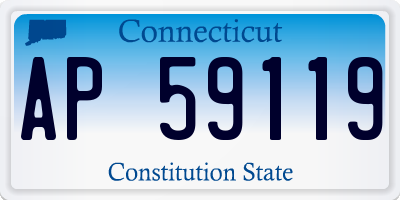 CT license plate AP59119